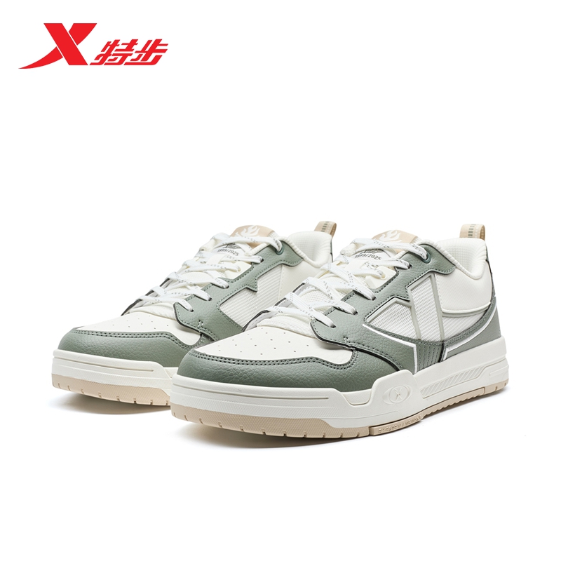 特步STEP-1板鞋男25年春季百搭时尚轻盈休闲鞋975119310005