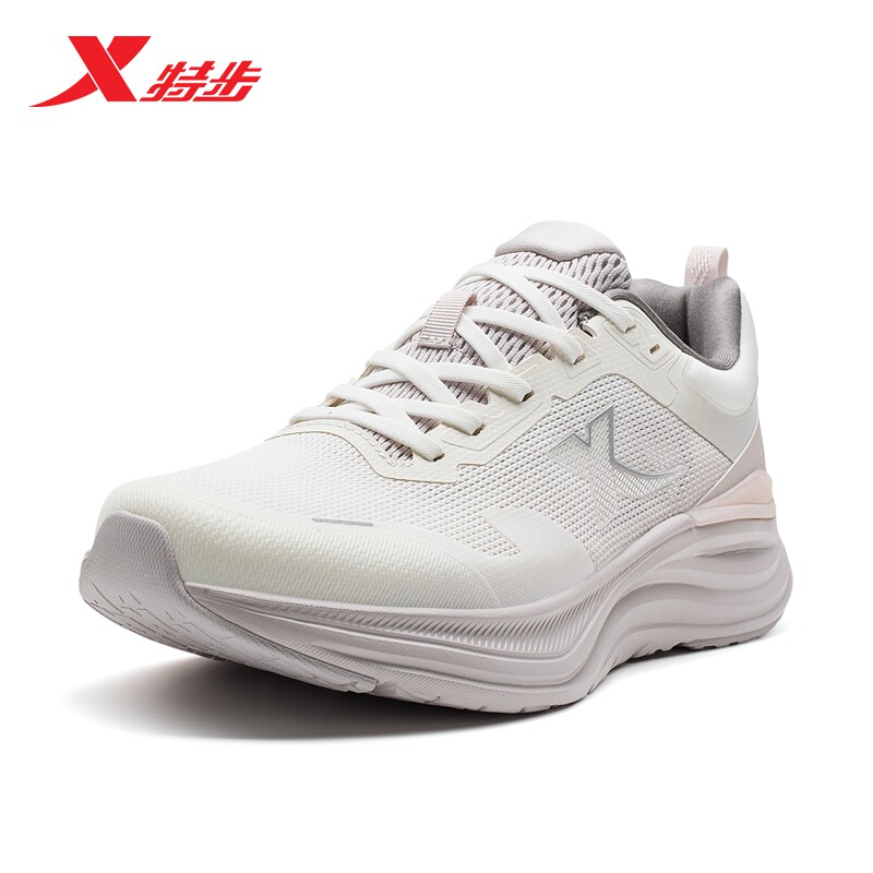 特步行云丨跑鞋女士2025夏季新款减震运动鞋子黑色透气休闲跑步鞋