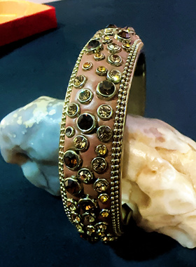 穿越1900/满钻360°宝石质感复古古典宫廷精致质感宽手镯独家孤品