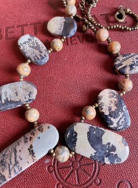 纯天然石独特花紋原始野性风格仅此一件 [设计师品牌满百包邮]