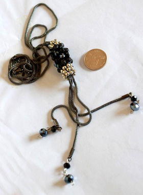 黑色欧美复古独家孤品毛衣链