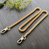 包包金属链条小包用包配件 金属包带 6mm直金色 麻花链灯笼链