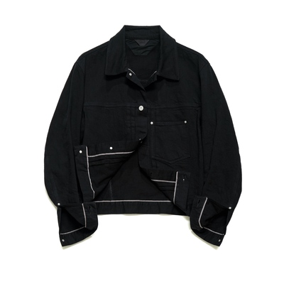 THE BLACK JACKET 赤耳黑牛Type-1型元年牛仔夹克 全布边内饰