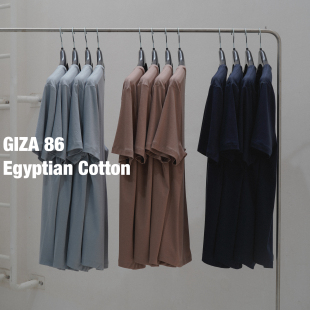 带进口认证的正品Gize86长绒埃及棉 复古单针一片高难度裁剪短袖