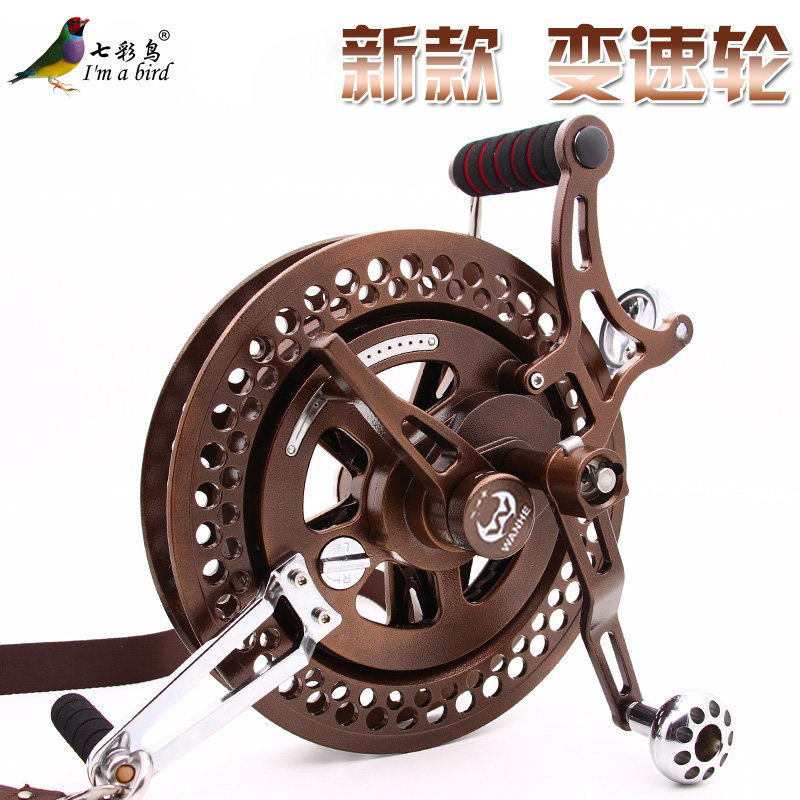 风筝轮大轴承防倒转手刹风筝轮变速轮 潍坊放飞工具新款