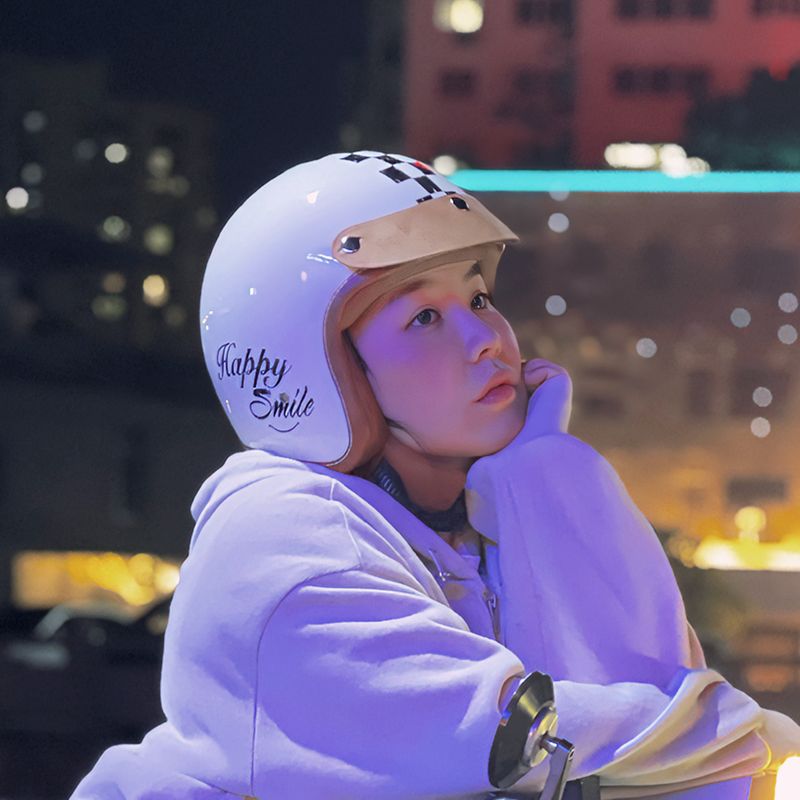 哈雷电动车头盔复古机车半盔男女春夏季覆式安全帽四季灰太子时尚