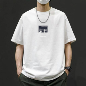 港风chic潮牌男生体恤衫 NASA纯棉短袖 卡通半袖 2025新款 t恤男夏季