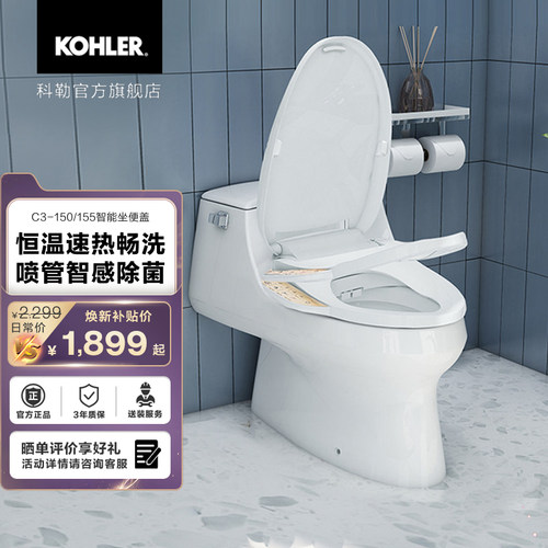 多功能恒动速热型马桶盖智能盖板