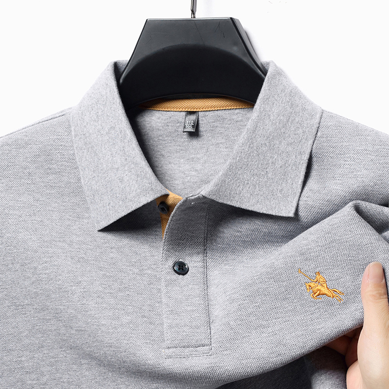 中年男士单件外穿秋冬季长袖t恤