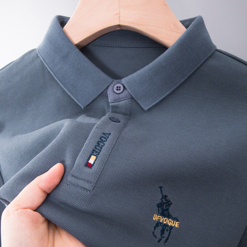 纯棉男士长袖t恤polo衫春秋季上衣服中老年人爸爸装卫衣秋衣外穿