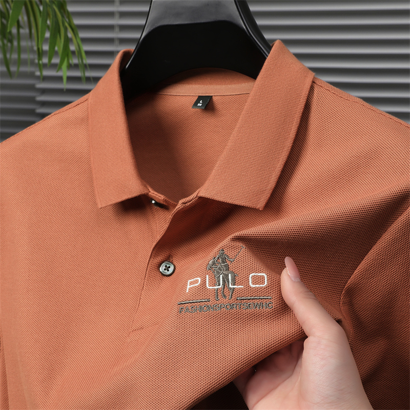 爸爸夏装poli战马刺绣plol上衣服