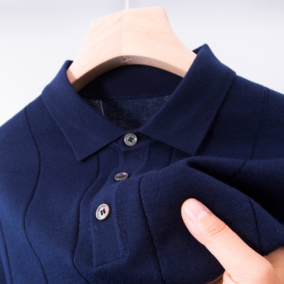 中年爸爸长袖春秋装新款针织衫