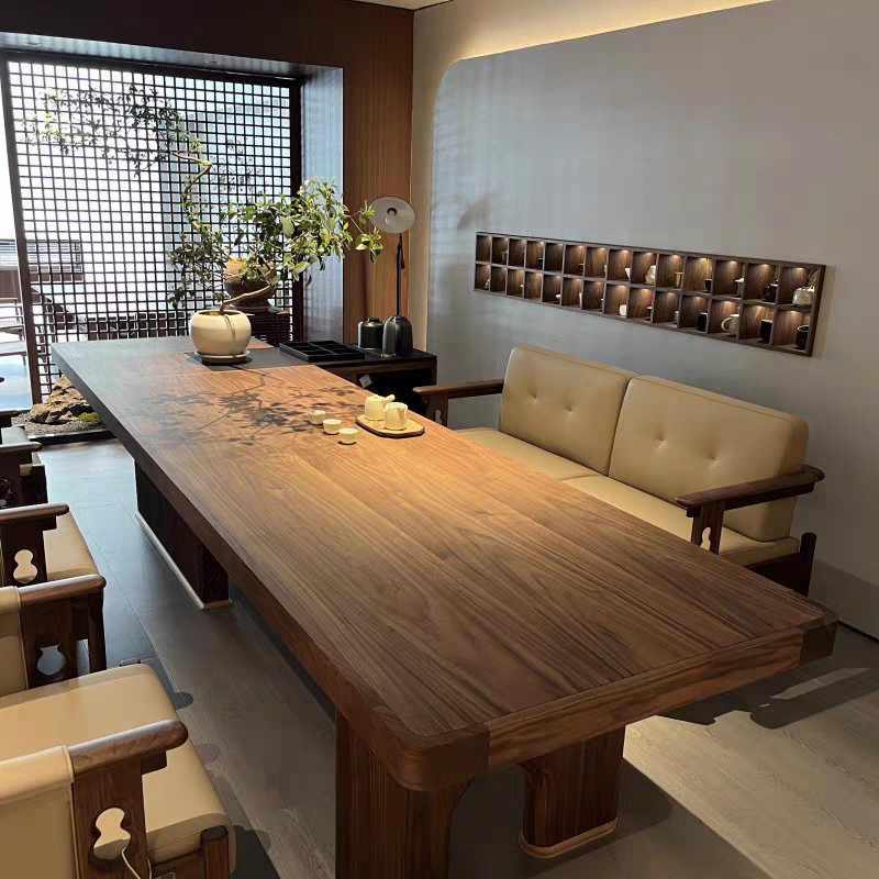 新中式北美黑胡桃木泡茶台茶空间接待会客区茶桌椅办公室喝茶一体,住宅家具,家用茶台/茶桌,淘宝优惠券,粉丝福利购,淘宝优惠卷