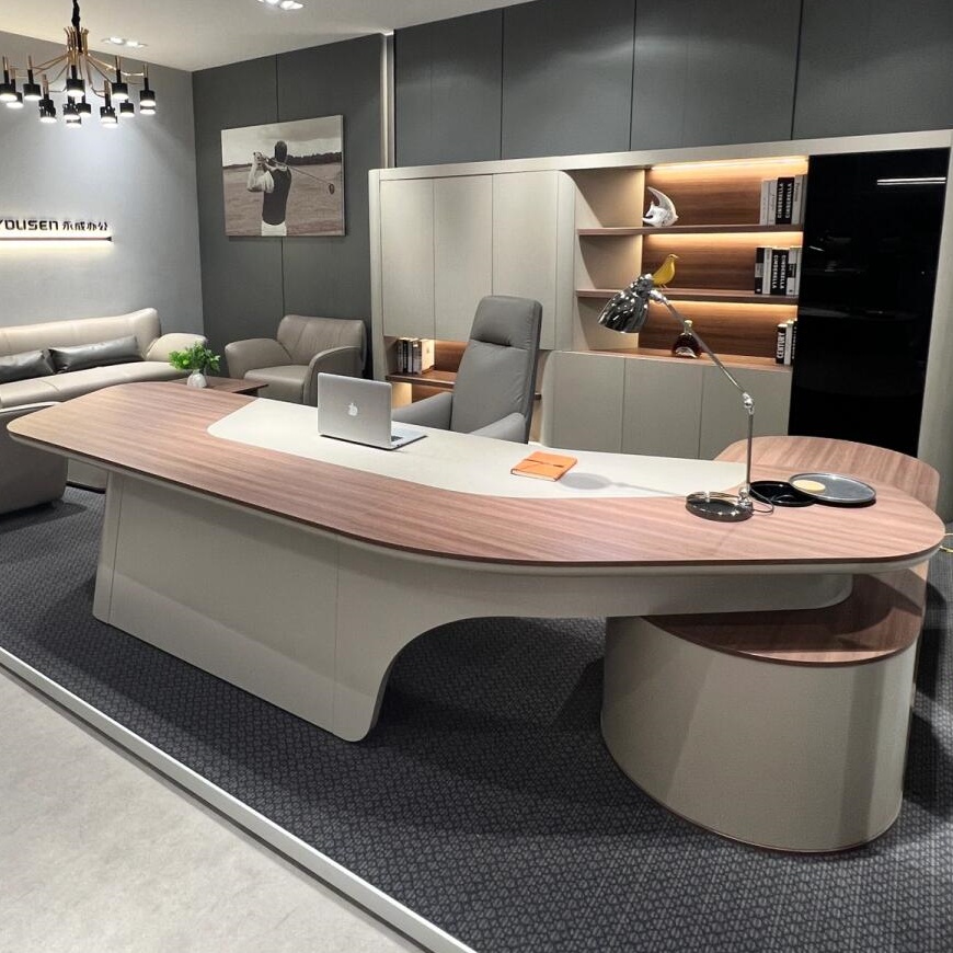 新中式北美黑胡桃木实木大班台