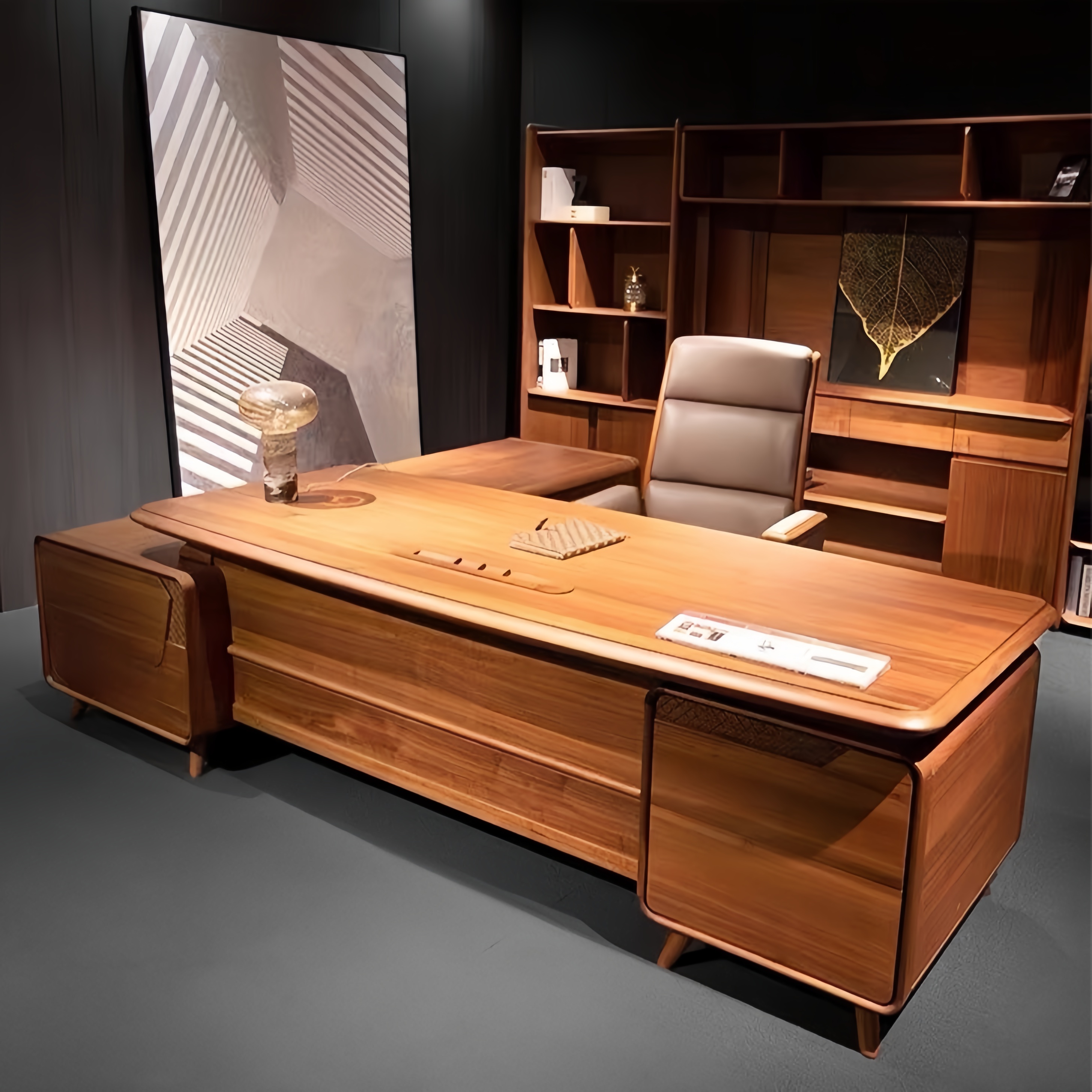 新中式实木老板桌大班台