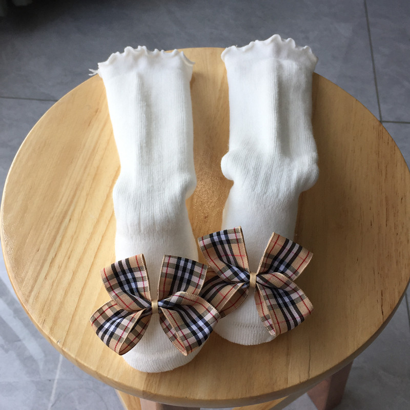 秋冬欧美香格婴儿袜子加厚宝宝长筒过膝纯棉新生儿满月百天女童袜