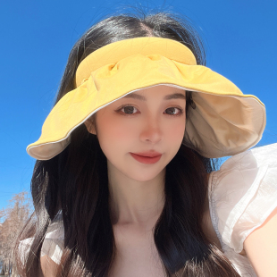 贝壳帽折叠 夏季 2025新款 网红遮阳帽发箍抗uv太阳空顶防晒帽子女款