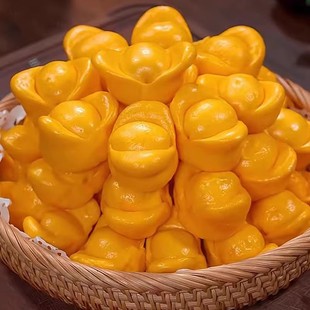 元宝馒头春节馒头南瓜面食花饽饽如意花样馍过年送礼花糕