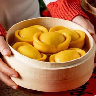 元宝馒头黄金花糕新年发财花馍手工花饽饽送礼品山东特产年货