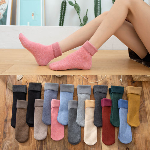 雪地袜加厚保暖女袜加绒袜子保暖