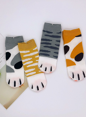 日系可爱猫咪后院棉袜少女心软妹猫爪棉质短袜动漫周边二次元522