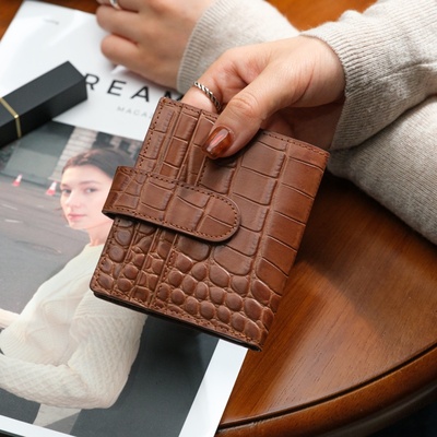 韩国代购东大门BUCKSLEATHER真皮卡包2025新款牛皮零钱包女纹理包