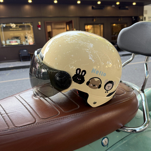 3C认证电动车头盔卡通电瓶摩托车安全帽四季通用夏天防晒男女半盔