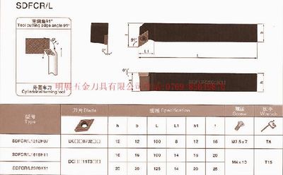 MZG数控车刀杆/螺钉式外圆反刀/主偏角91度 SDFCL2020K11
