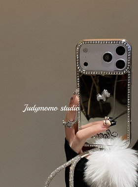 ins高级感气质闪钻小马镜面适用iPhone17promax手机壳16苹果新款17pro防摔套15少女挂绳14软壳