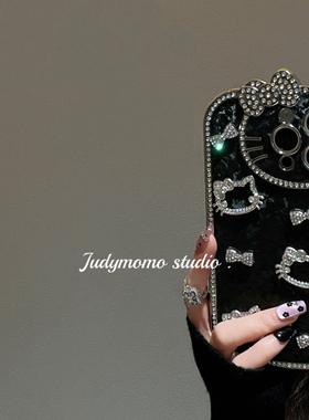 韩系奢华KT猫咪立体镜头软壳适用iPhone16promax苹果新款15pro/14手机壳16防摔气质女