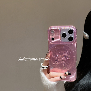 ins新年氛围感发光小马粉色适用17promax手机壳16苹果新款iPhone15防摔套14/17pro软壳女