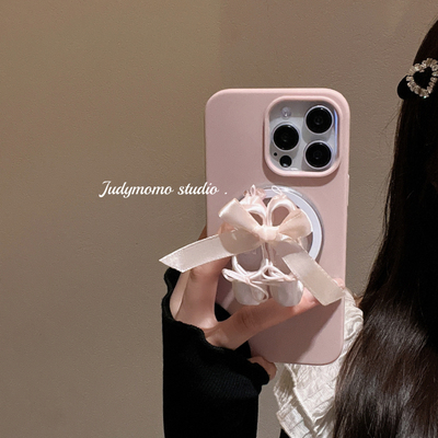 ins少女芭蕾舞鞋磁吸支架手机壳