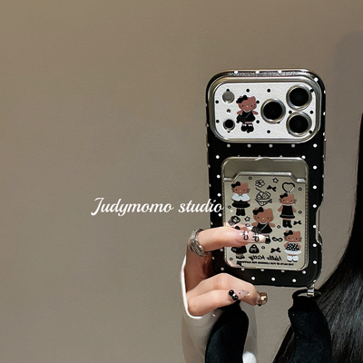 适用17大小姐黑皮KT镜面贴皮软壳