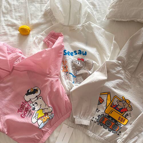 辰妈儿童防晒衣2026夏男女童卡通印花防晒服宝宝连帽休闲百搭外套