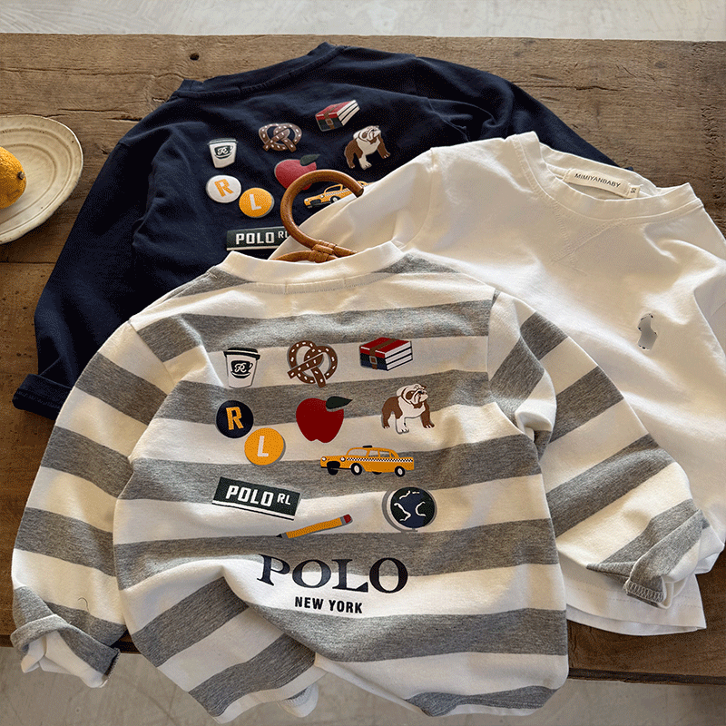 2026春秋款儿童长袖男童潮牌卡通刺绣纯棉打底衫宝宝小童内搭T恤,童装/婴儿装/亲子装,T恤,淘宝优惠券,粉丝福利购,淘宝优惠卷