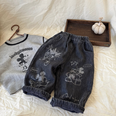 2025秋冬儿童加绒长裤男女童