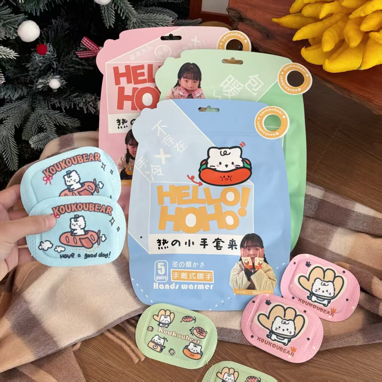 蔻蔻熊暖手宝可爱暖手贴暖宝宝贴自发热冬季防寒保暖手足贴学生