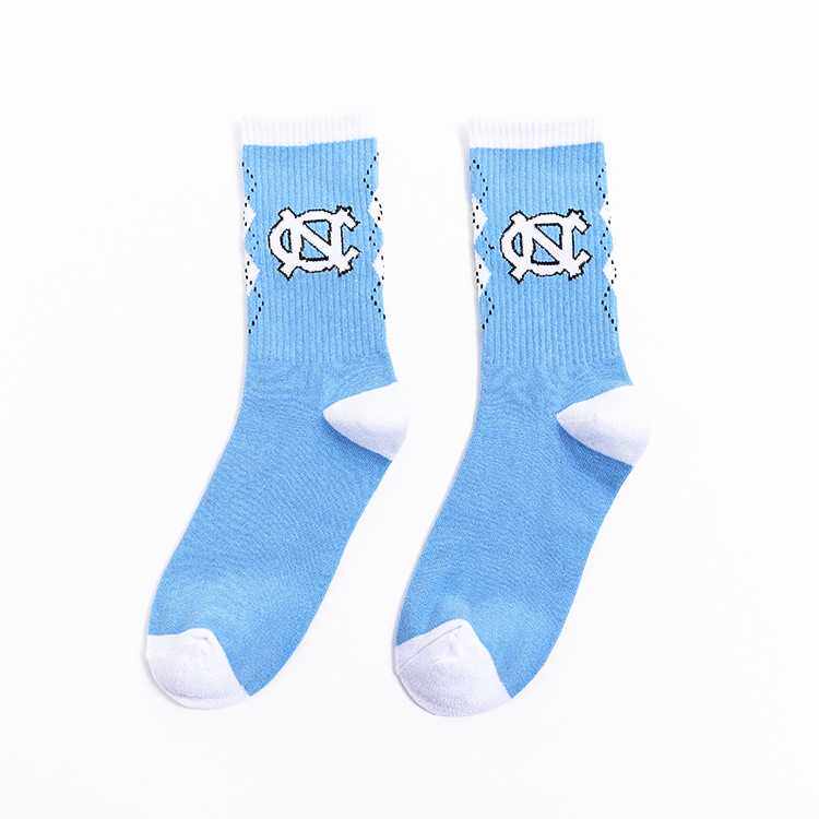 黑曜石北卡蓝藤原浩aj3unc蓝白闪电篮球男女长筒袜子中筒袜子