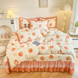 Коралловый удерживающий тепло комплект, простыня, корейский пододеяльник, увеличенная толщина, 4 предмета