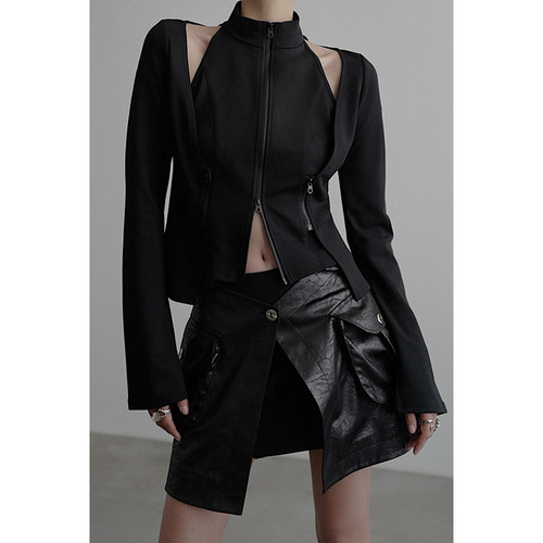 三穿拉链长袖小高领打底组合