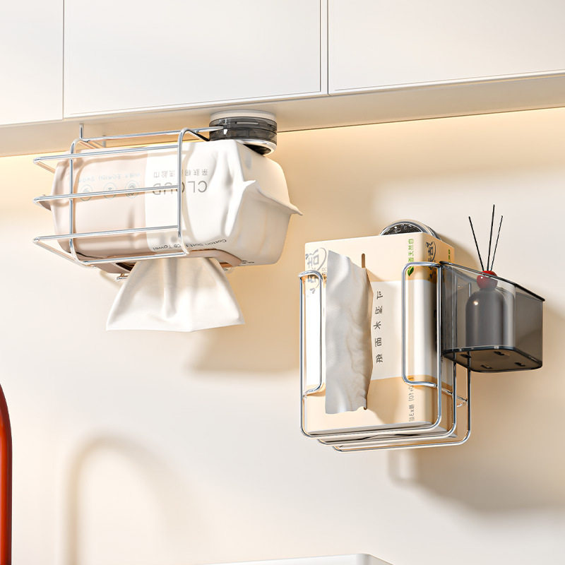 吸盘洗脸巾收纳架卫生间免打孔湿巾架壁挂式厕所卫生纸厕纸放置架