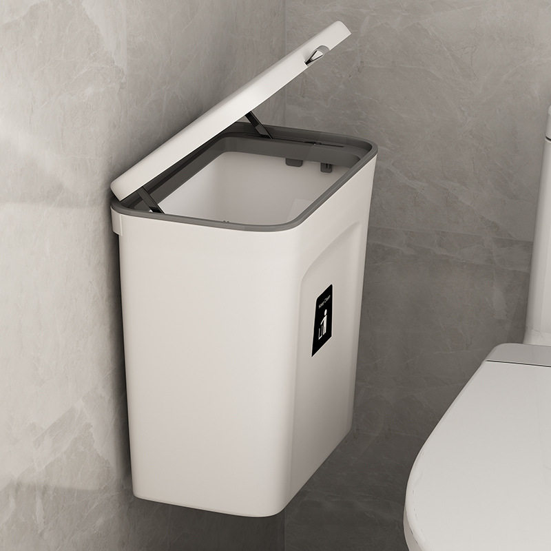 免打孔挂壁式垃圾桶卫生间厕纸防水架子厕所夹缝窄小收纳置物