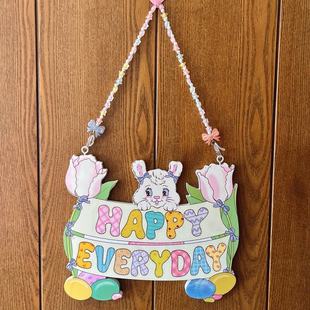 洋菓子Sweet Home原创可爱少女房间挂牌卧室门板木质快乐装饰挂画