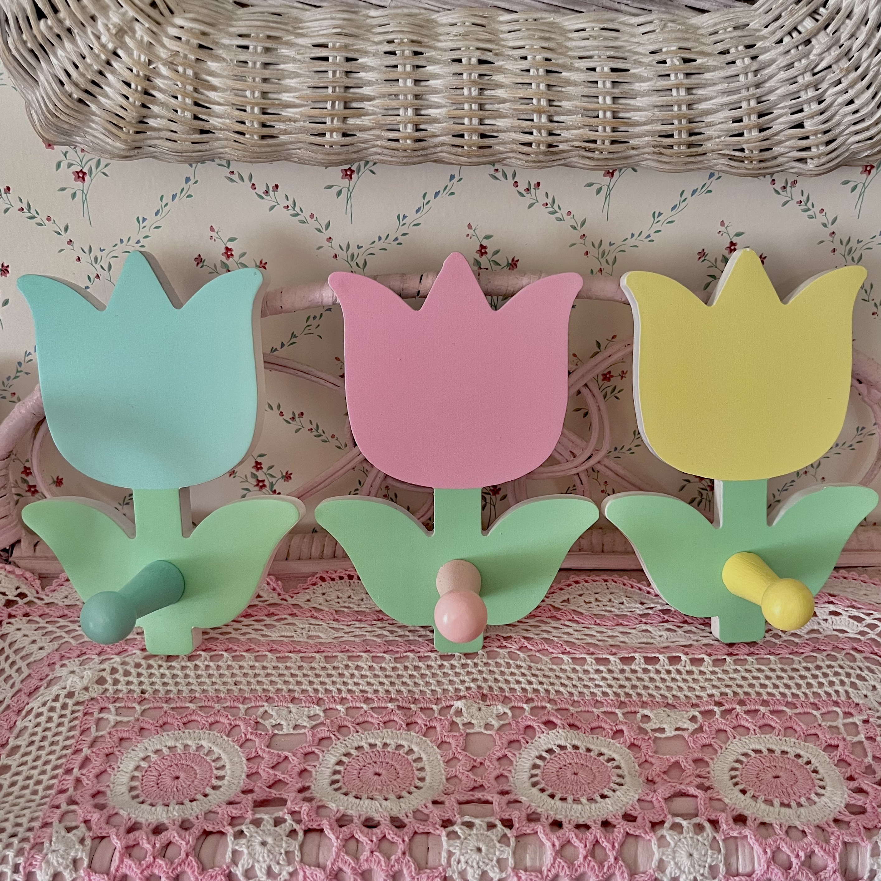 郁金香冰淇凌色系花朵挂钩家居