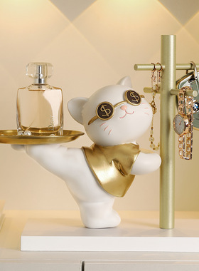 树脂现代简约招财猫树脂装饰摆件