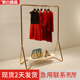 美奂道具高端轻奢卧室落地衣帽架服装 店玫瑰金展示架不锈钢陈列架