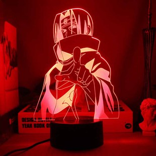 火影忍者手办周边卡卡西宇智波鼬斑鸣人火影忍者小夜灯生日礼物