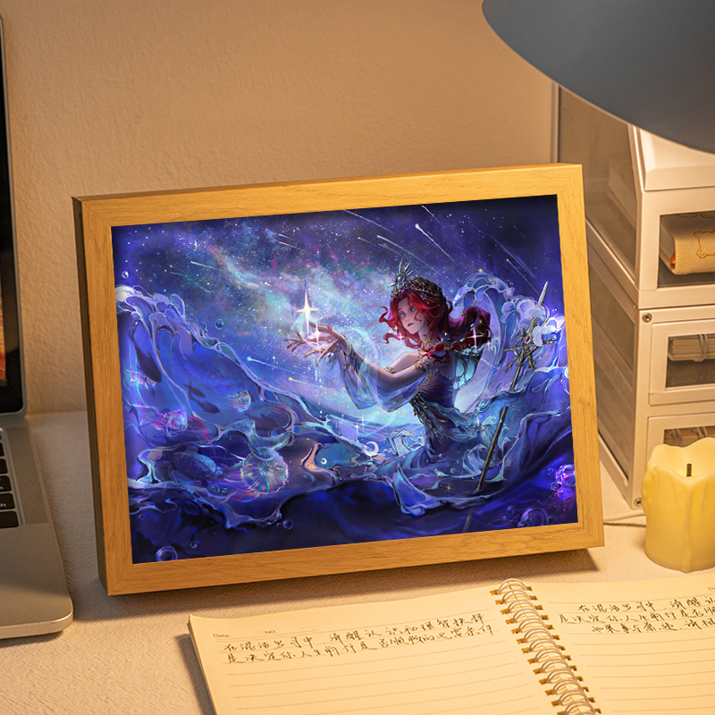 格蕾丝渔女周边灯光画第五游戏二次元手办吧唧摆件小夜灯生日礼物