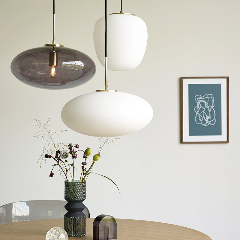 现货丹麦进口Hubsch玻璃吊灯北欧风客厅餐厅吊灯吧台床头阳台吊灯