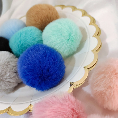 毛绒球5cm/8cm獭兔diy手工